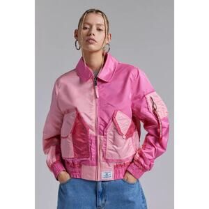 Alpha Industries Pink Colorblock CWU 45/P Bomber Jacket | Medium | NWOT